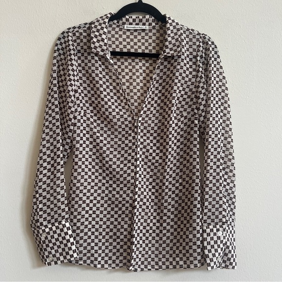 Abercrombie & Fitch Long-Sleeve Sheer Top - Picture 3 of 4